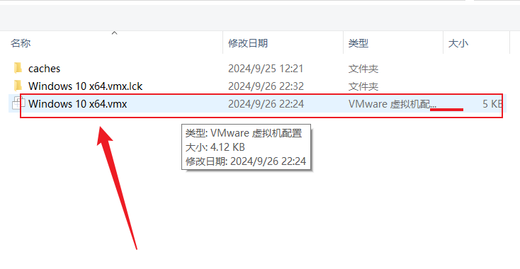 选择vmx文件